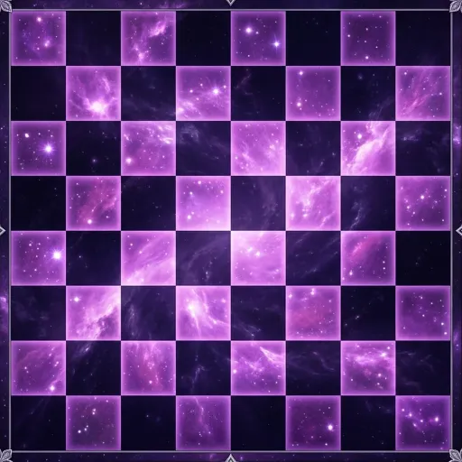 Chessboard 128 — a violet cosmic board.