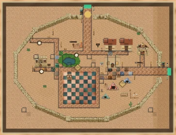 The minimap of Dunemarch, as the game draws it in the corner of the screen.