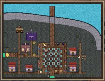 The minimap of Lanternwick, as the game draws it in the corner of the screen.