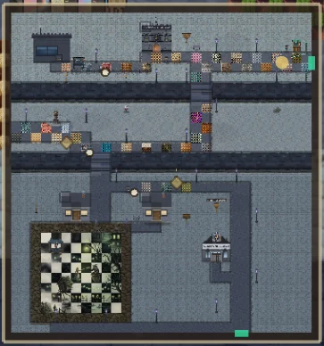 The minimap of Stormspire, as the game draws it in the corner of the screen.